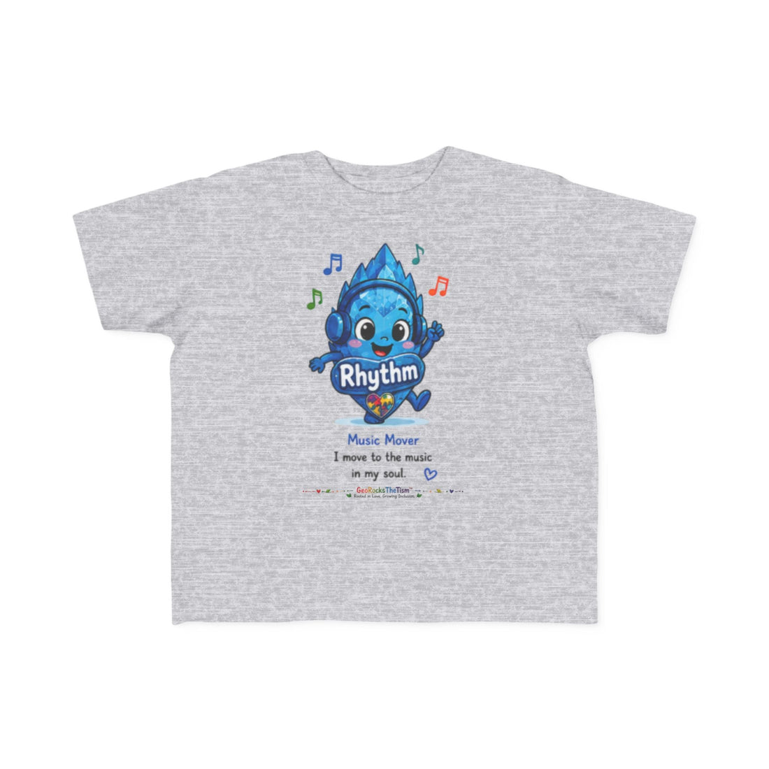 "Music Lover" Stimming Geode Autism Self Sensory Regulation Toddler Tee - Geo Rocks The 'Tism