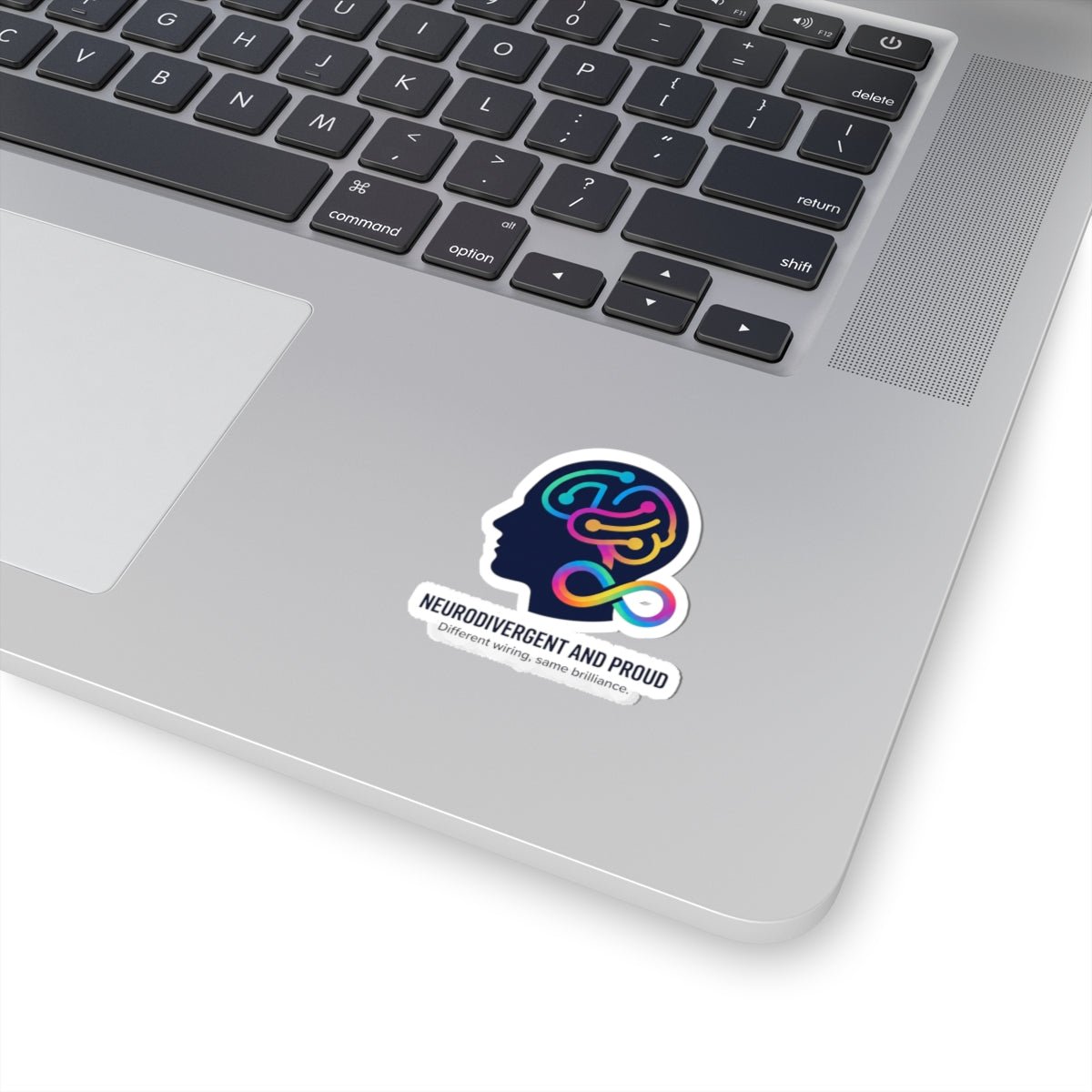 "Neurodivergent and Proud" Kiss - Cut Sticker - Autism Pride Neural Circuit Design | 4 Sizes - Geo Rocks The 'Tism