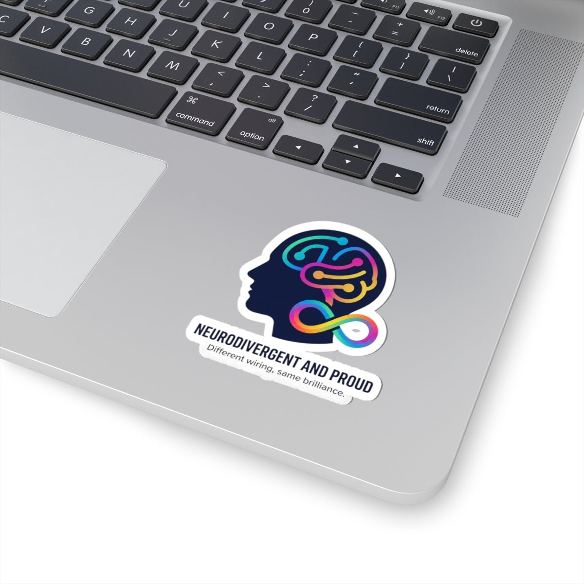 "Neurodivergent and Proud" Kiss - Cut Sticker - Autism Pride Neural Circuit Design | 4 Sizes - Geo Rocks The 'Tism