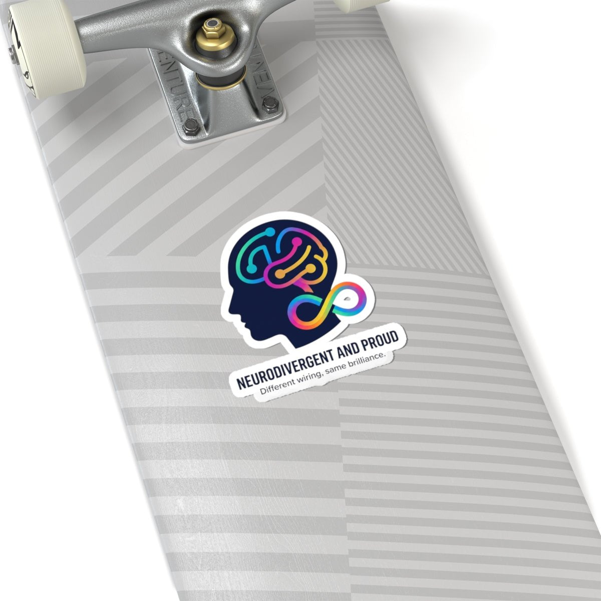 "Neurodivergent and Proud" Kiss - Cut Sticker - Autism Pride Neural Circuit Design | 4 Sizes - Geo Rocks The 'Tism