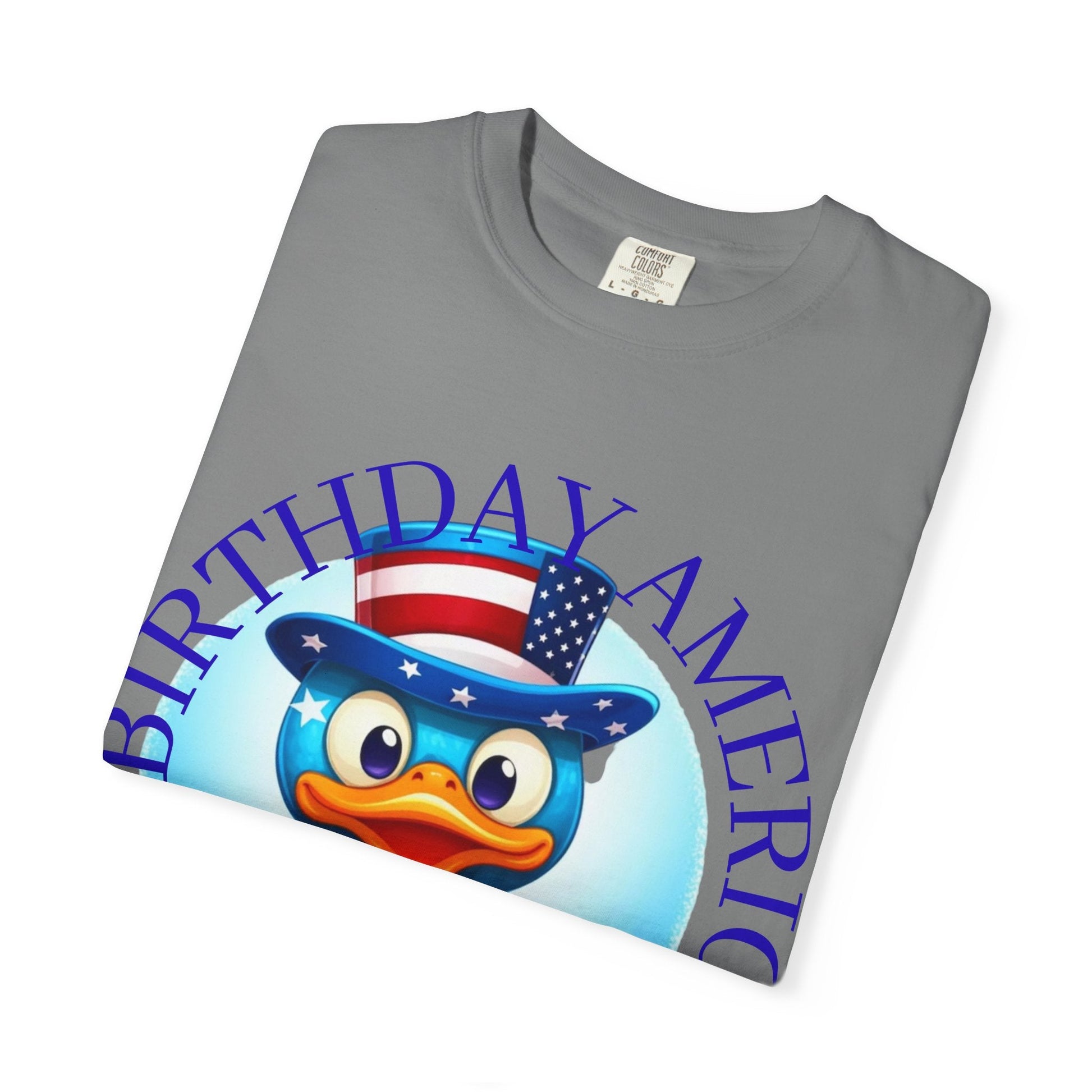Patriotic Duck 'Happy Birthday America' T-Shirt - Geo Rocks The 'Tism