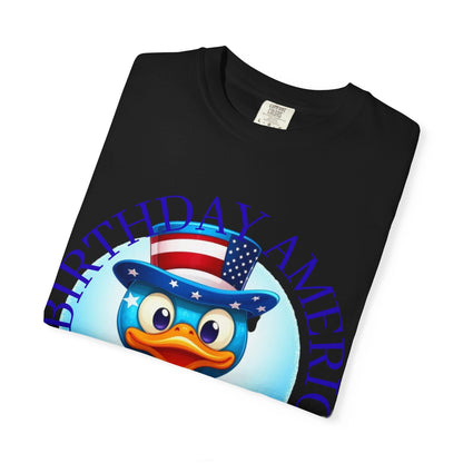 Patriotic Duck 'Happy Birthday America' T-Shirt - Geo Rocks The 'Tism