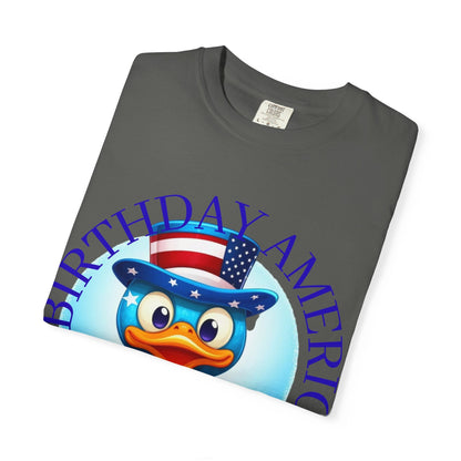 Patriotic Duck 'Happy Birthday America' T-Shirt - Geo Rocks The 'Tism