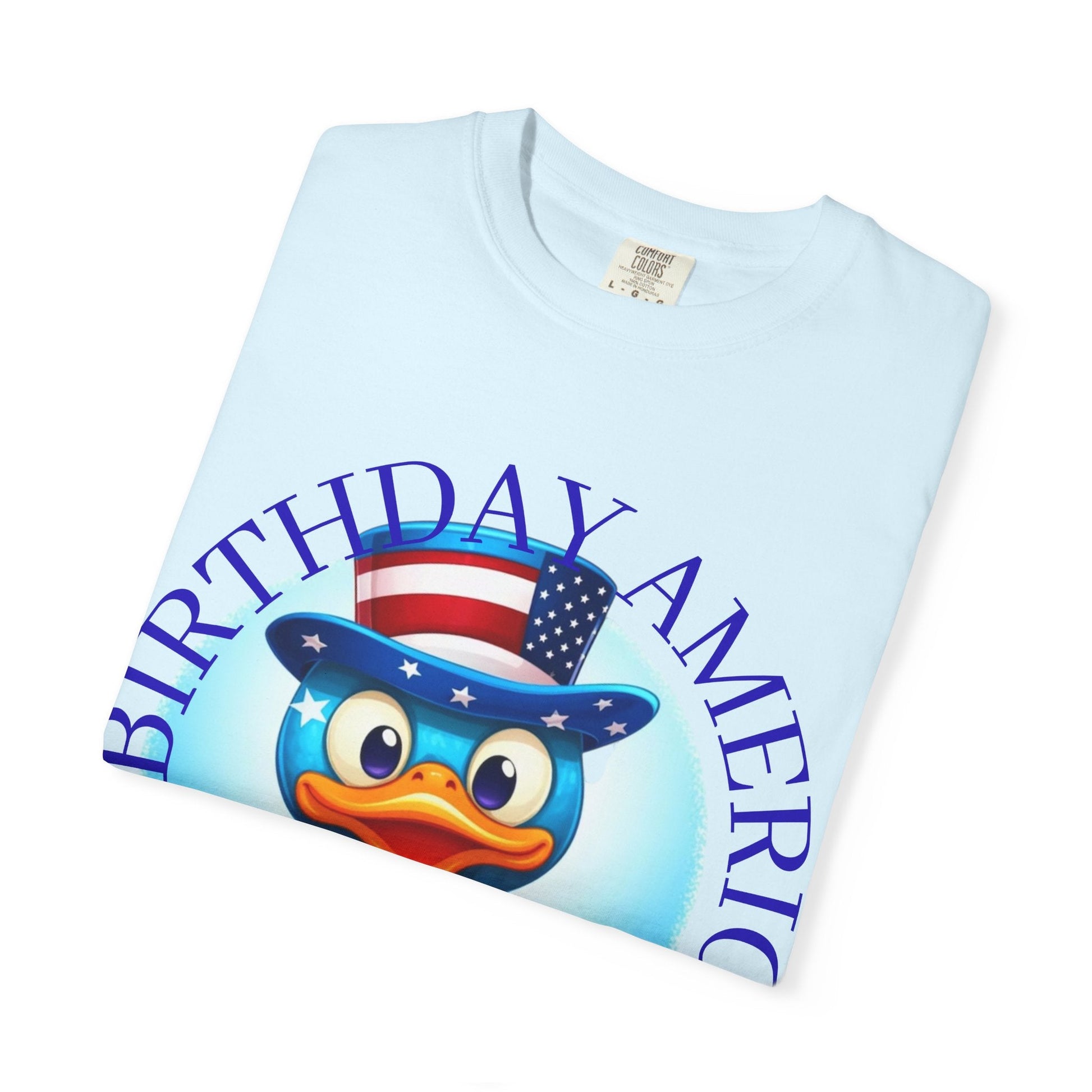 Patriotic Duck 'Happy Birthday America' T-Shirt - Geo Rocks The 'Tism