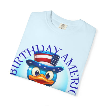 Patriotic Duck 'Happy Birthday America' T-Shirt - Geo Rocks The 'Tism