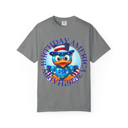 Patriotic Duck 'Happy Birthday America' T-Shirt - Geo Rocks The 'Tism