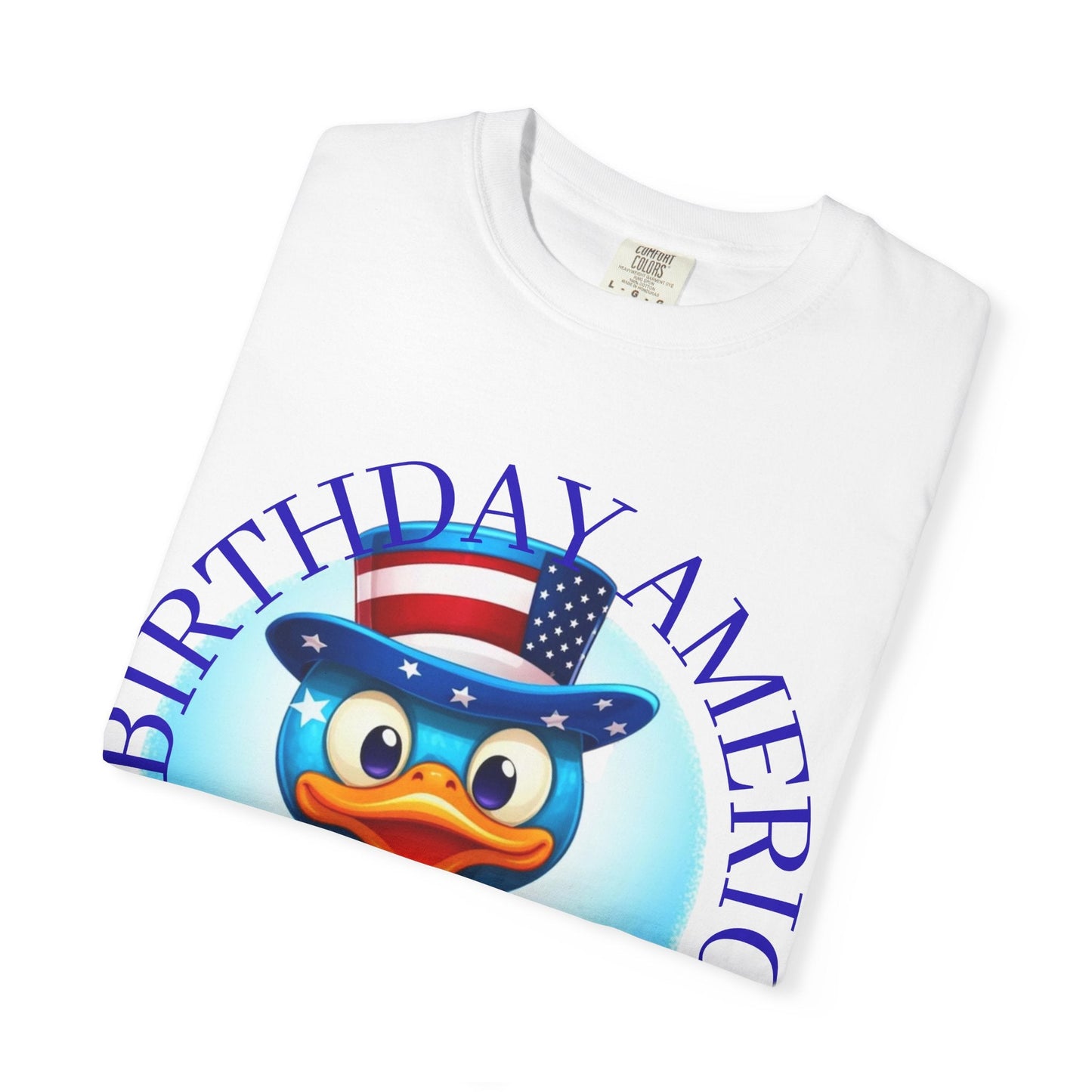 Patriotic Duck 'Happy Birthday America' T-Shirt - Geo Rocks The 'Tism
