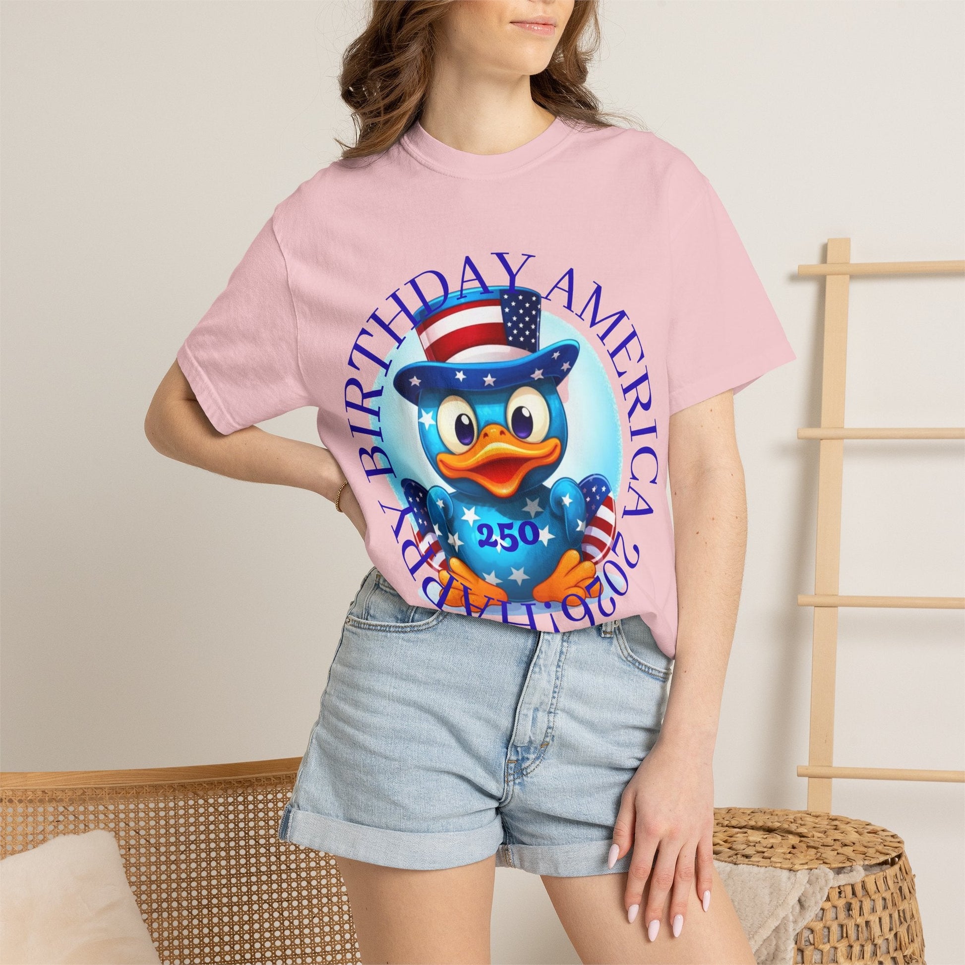Patriotic Duck 'Happy Birthday America' T-Shirt - Geo Rocks The 'Tism
