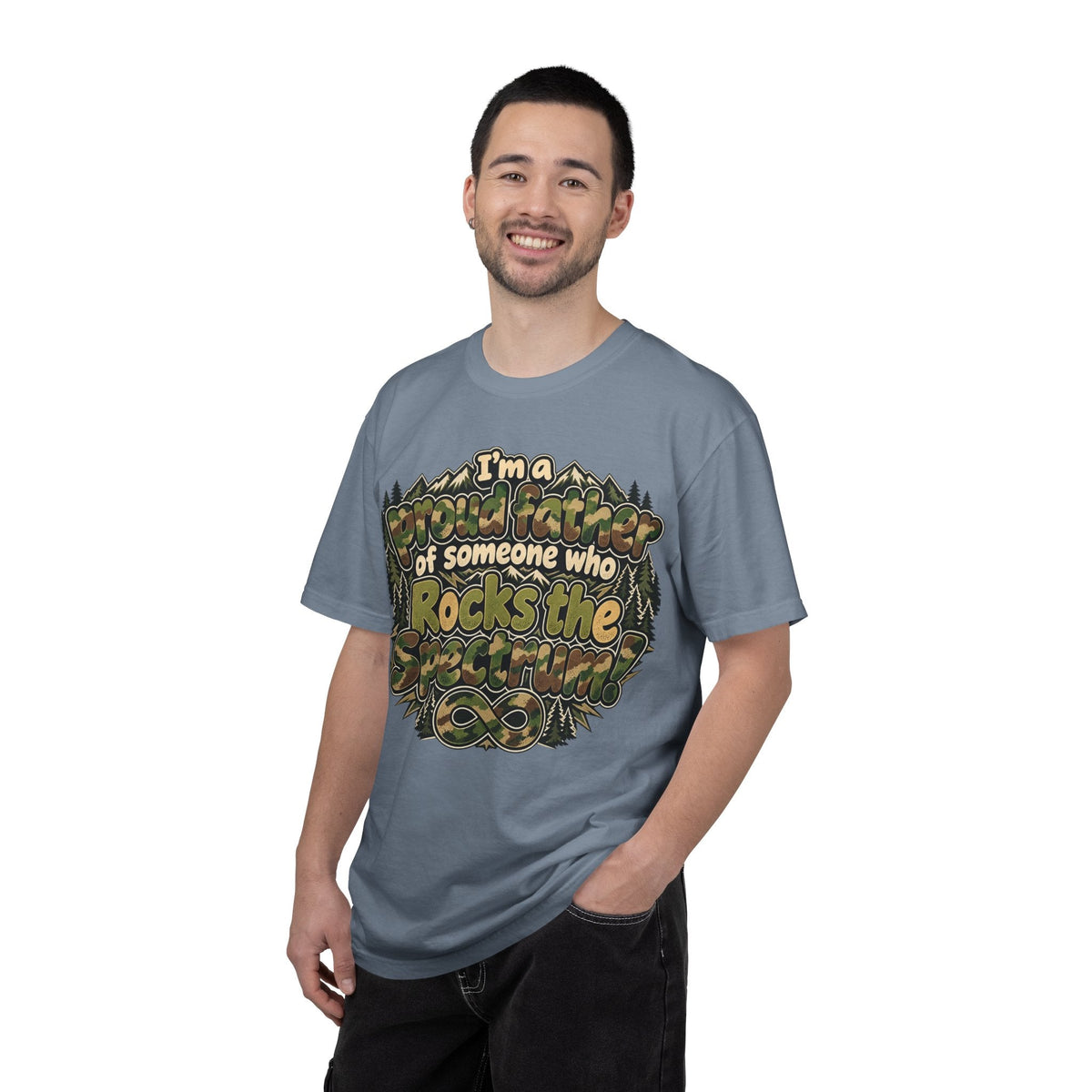 "Proud Father of Someone Who Rocks the Spectrum"-Graphic Tee - Geo Rocks The 'Tism