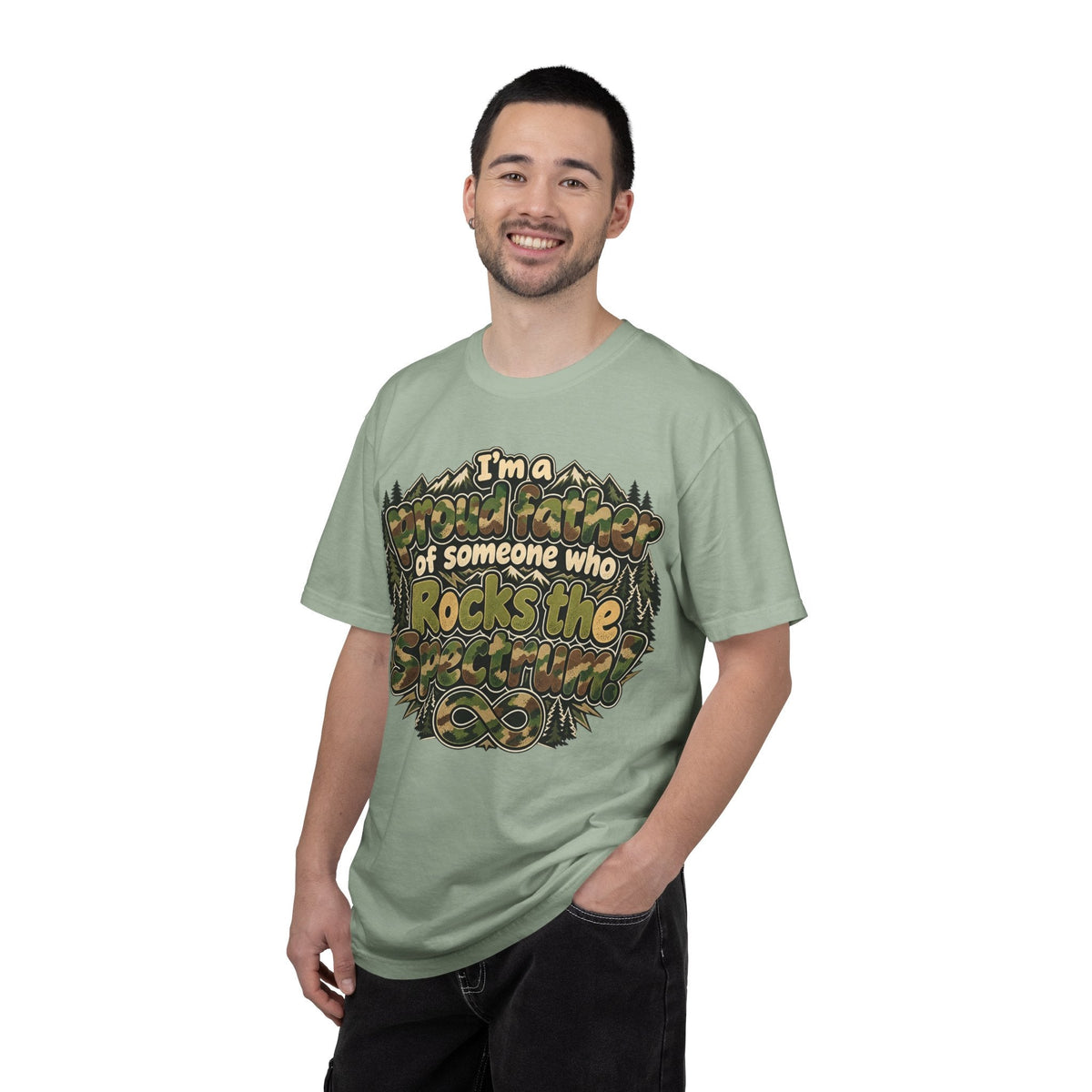 "Proud Father of Someone Who Rocks the Spectrum"-Graphic Tee - Geo Rocks The 'Tism