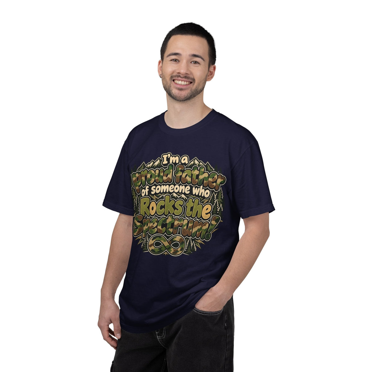 "Proud Father of Someone Who Rocks the Spectrum"-Graphic Tee - Geo Rocks The 'Tism