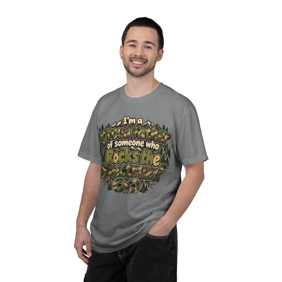"Proud Father of Someone Who Rocks the Spectrum"-Graphic Tee - Geo Rocks The 'Tism