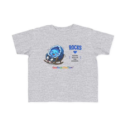 “Rocking” Stimming Geode Autism Self Sensory Regulation Toddler Tee - Geo Rocks The 'Tism