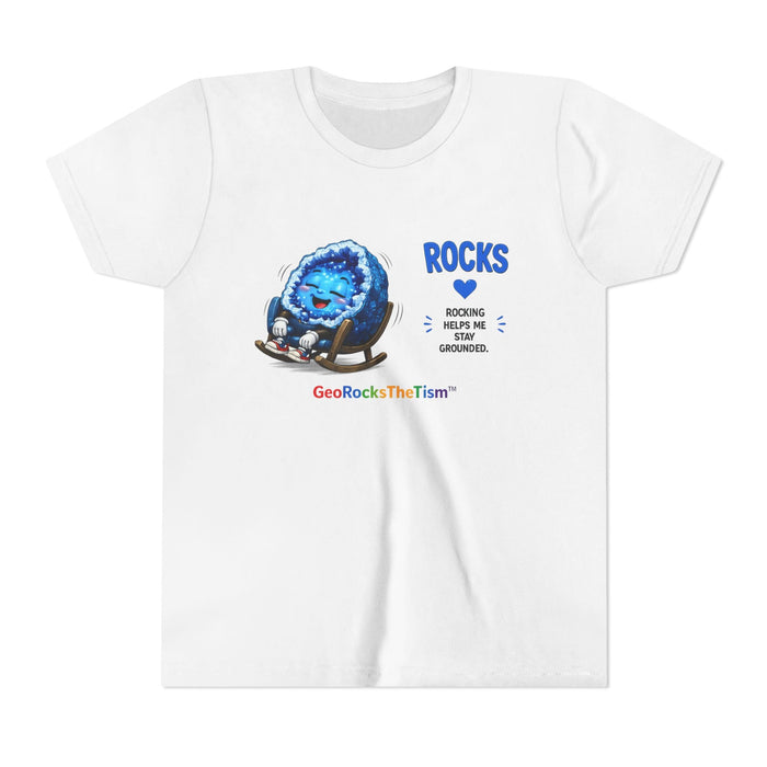 "Rocking" Stimming Geode -Autism Self Sensory Regulation Youth Tee - Geo Rocks The 'Tism