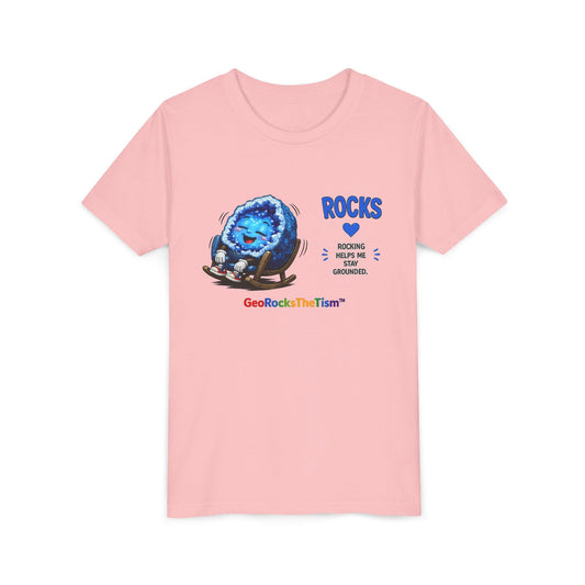 "Rocking" Stimming Geode -Autism Self Sensory Regulation Youth Tee - Geo Rocks The 'Tism