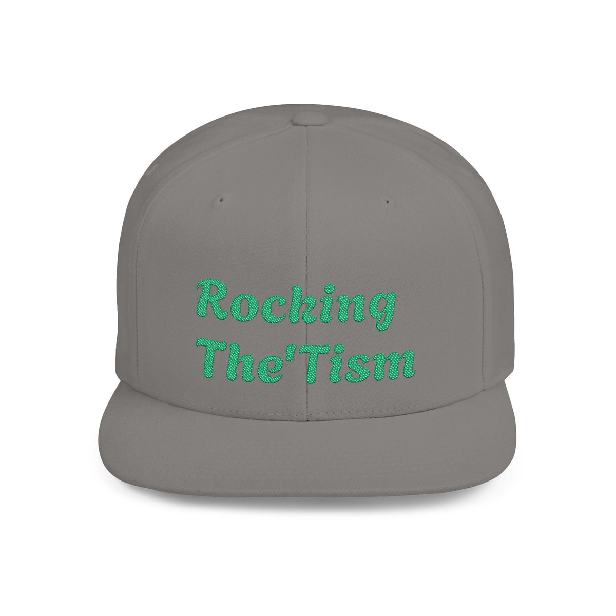 "Rocking The 'Tism" Embroidered Snapback Hat - Flat Bill Autism Pride Cap | 13 Colors - Geo Rocks The 'Tism
