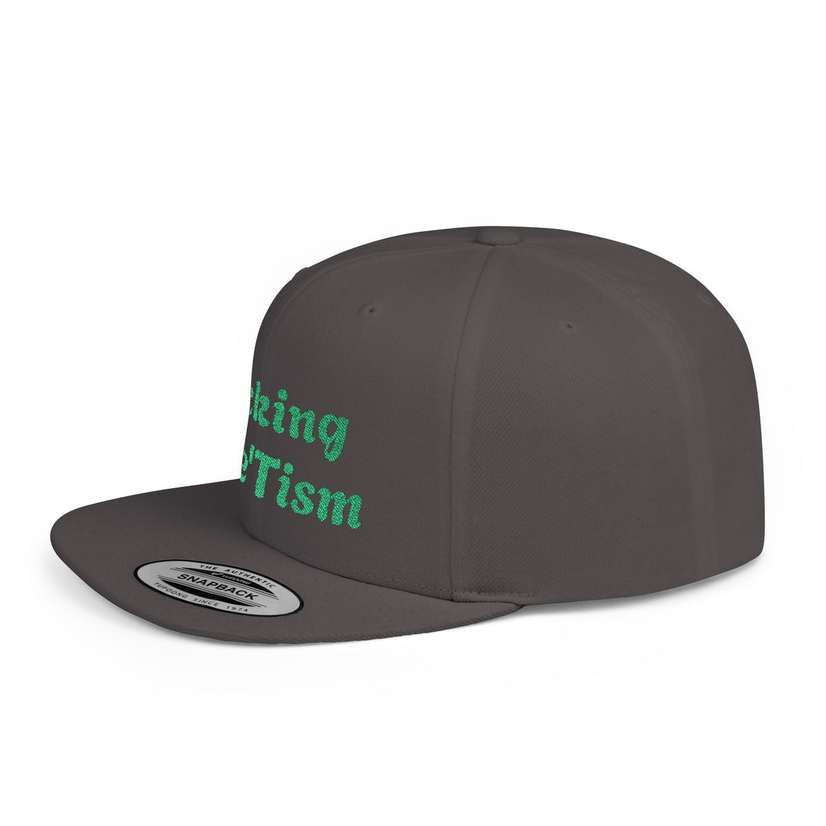 "Rocking The 'Tism" Embroidered Snapback Hat - Flat Bill Autism Pride Cap | 13 Colors - Geo Rocks The 'Tism