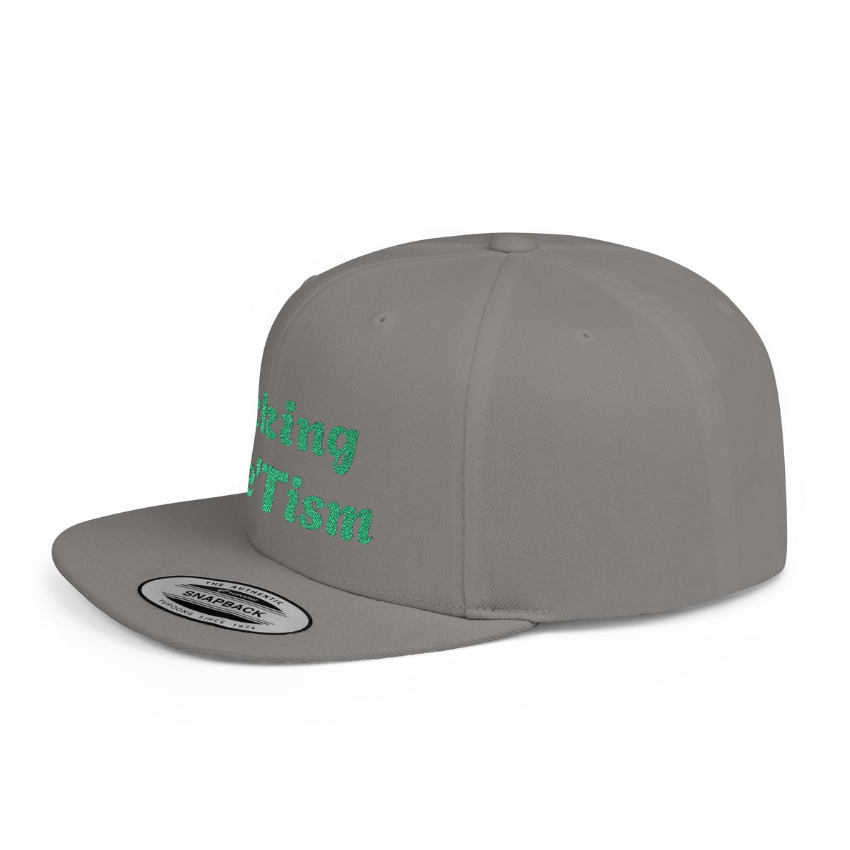 "Rocking The 'Tism" Embroidered Snapback Hat - Flat Bill Autism Pride Cap | 13 Colors - Geo Rocks The 'Tism