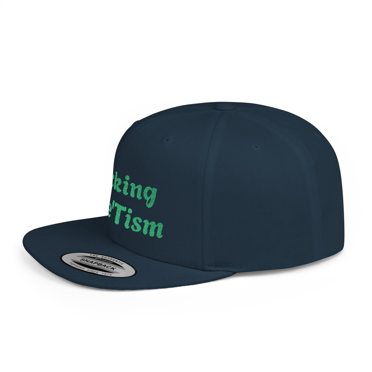 "Rocking The 'Tism" Embroidered Snapback Hat - Flat Bill Autism Pride Cap | 13 Colors - Geo Rocks The 'Tism