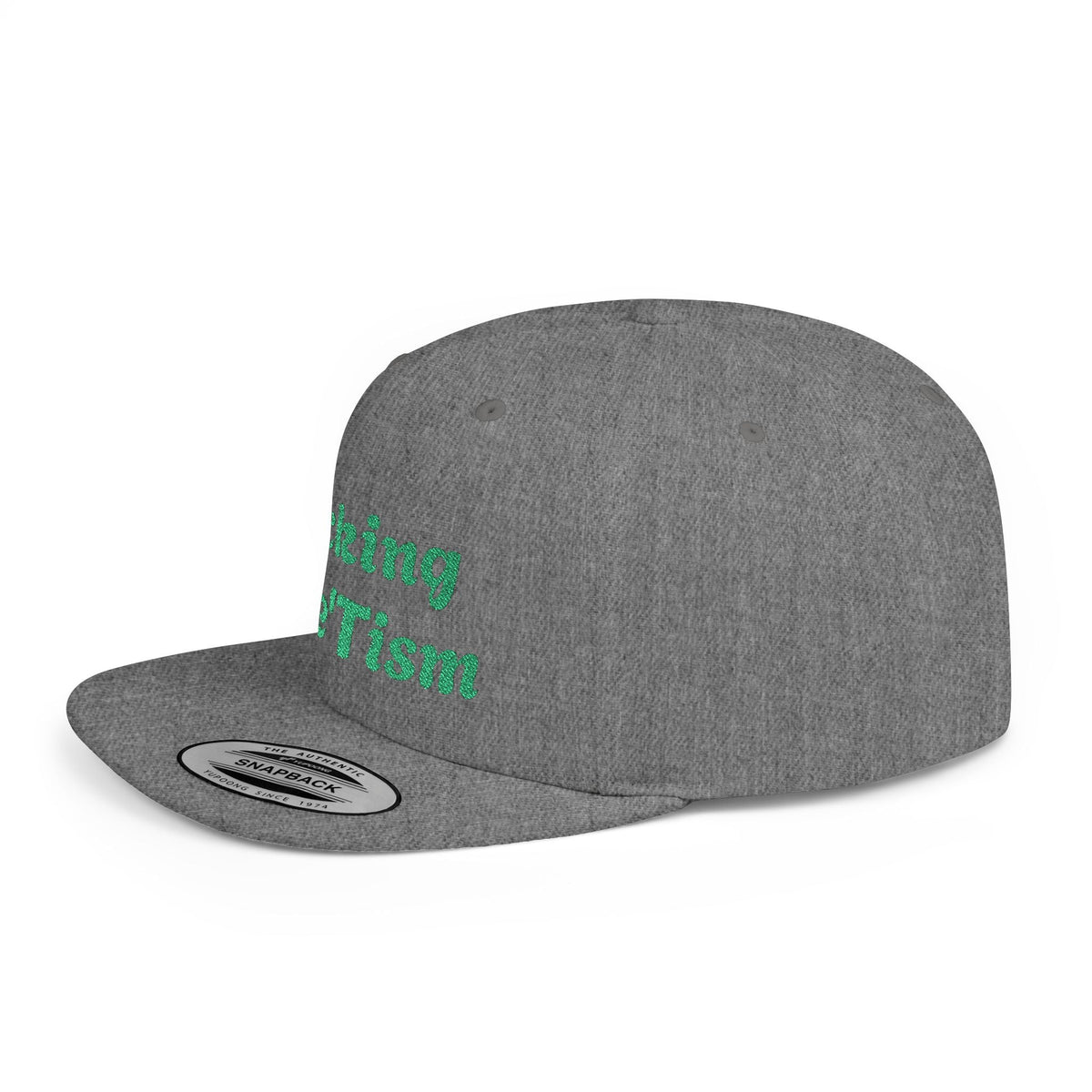 "Rocking The 'Tism" Embroidered Snapback Hat - Flat Bill Autism Pride Cap | 13 Colors - Geo Rocks The 'Tism