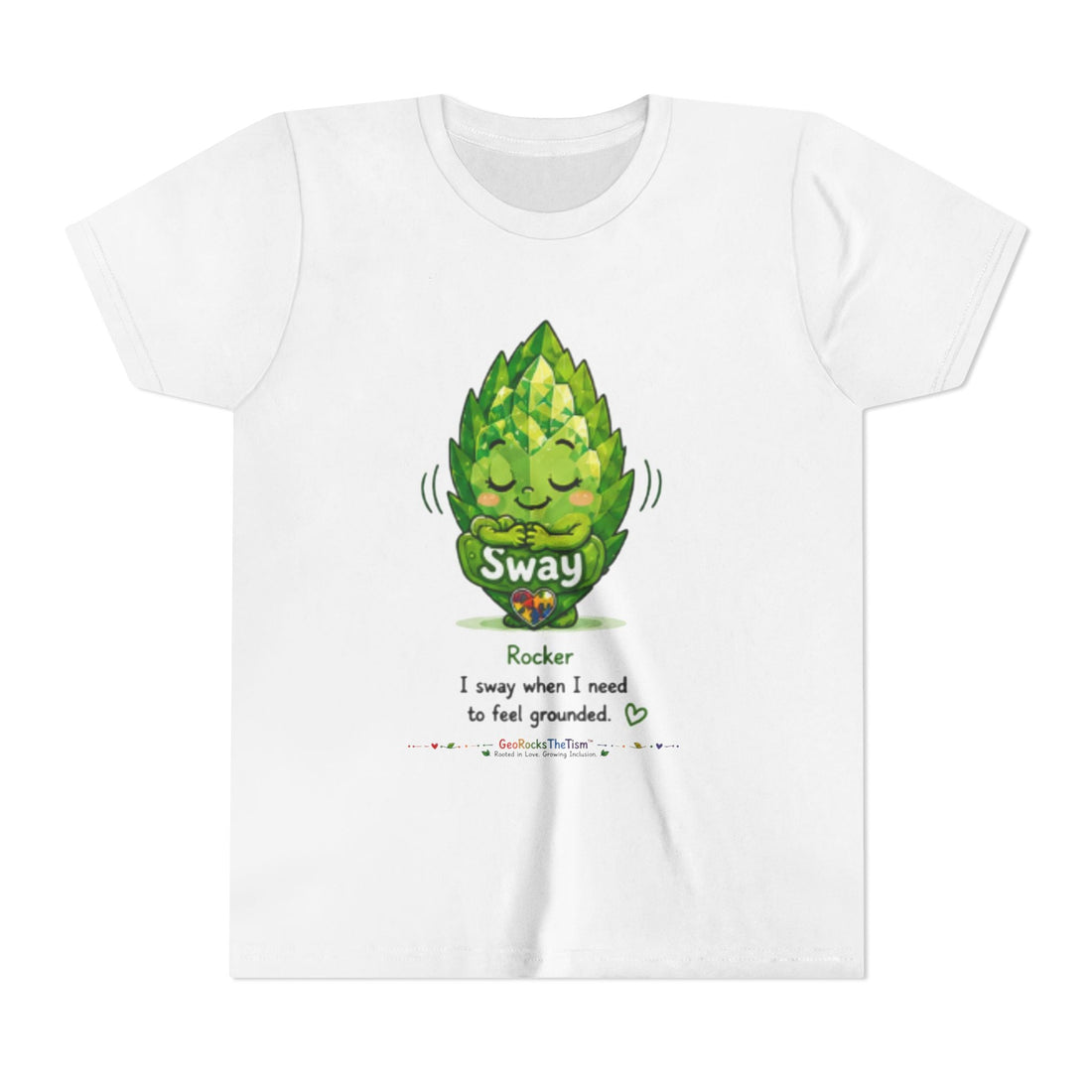 "Rocks" Stimming Geode -Autism Self Sensory Regulation Youth Tee - Geo Rocks The 'Tism