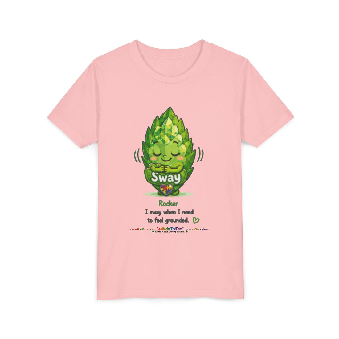 "Rocks" Stimming Geode -Autism Self Sensory Regulation Youth Tee - Geo Rocks The 'Tism