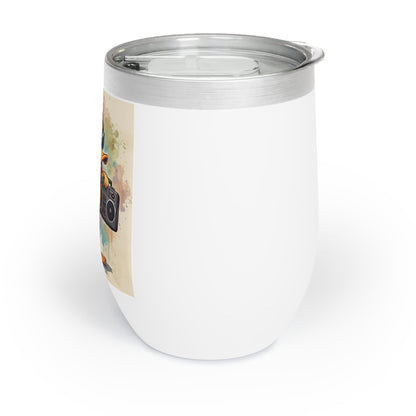 "Rocks the 'Tism" Stemless Wine Tumbler - 12oz Insulated Stainless Steel | Autism Awareness Gift | White - Geo Rocks The 'Tism