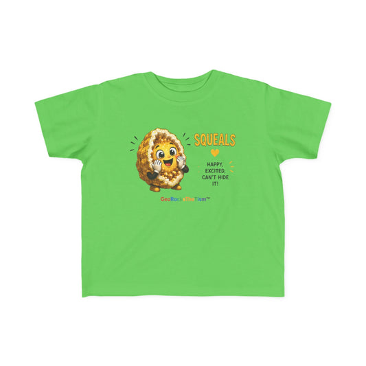 "Squeals" Stimming Geode Autism Self Sensory Regulation Toddler Tee - Geo Rocks The 'Tism