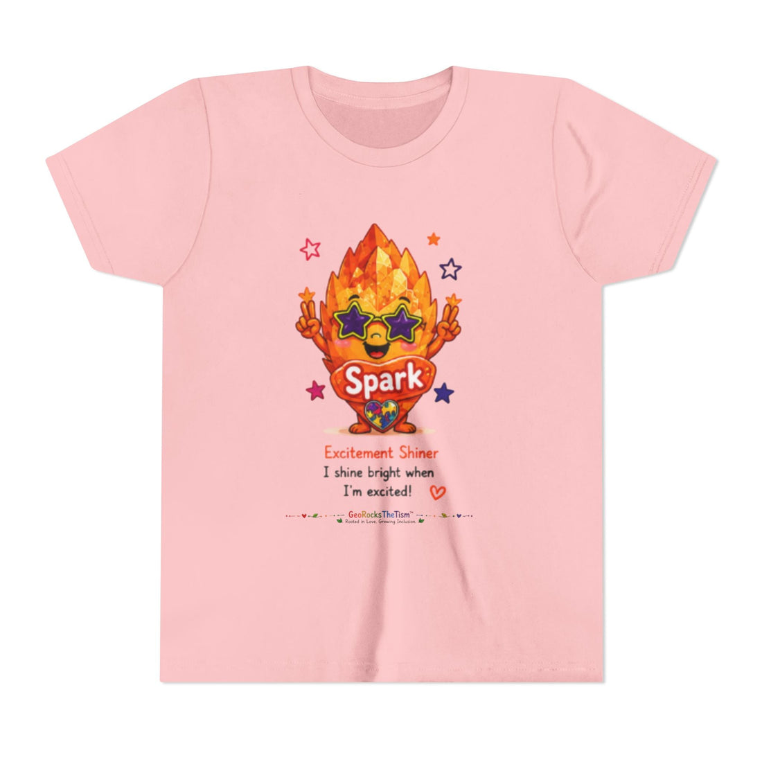 “Squeals” Stimming Geode -Autism Self Sensory Regulation Youth Tee - Geo Rocks The 'Tism