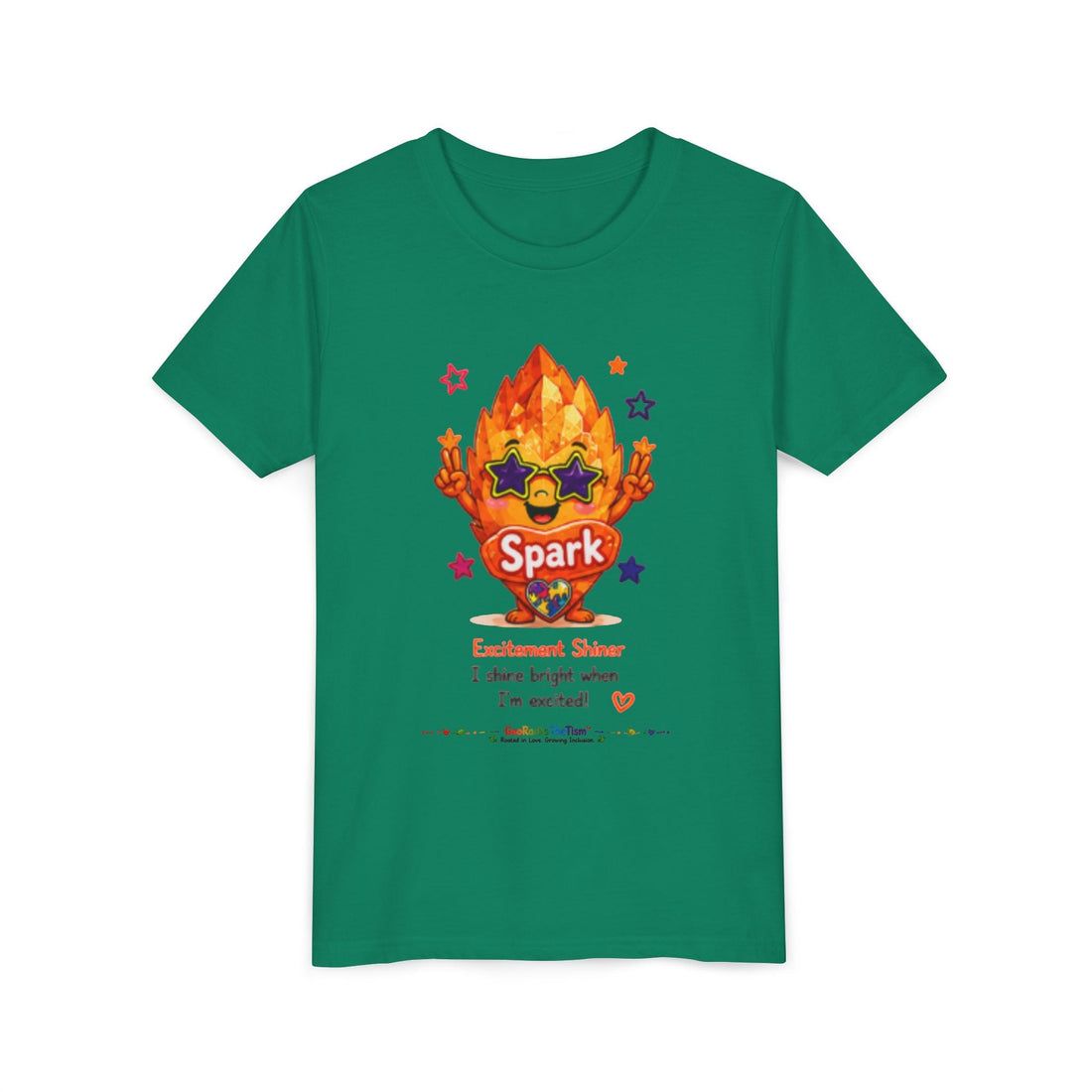 “Squeals” Stimming Geode -Autism Self Sensory Regulation Youth Tee - Geo Rocks The 'Tism