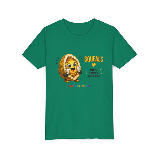 “Squeals” Stimming Geode -Autism Self Sensory Regulation Youth Tee - Geo Rocks The 'Tism