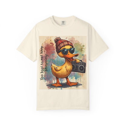T-Shirt Cool Duck Graphic — "Too Kool to Not Keep Stimming" - Geo Rocks The 'Tism