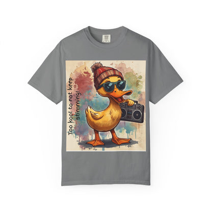 T-Shirt Cool Duck Graphic — "Too Kool to Not Keep Stimming" - Geo Rocks The 'Tism