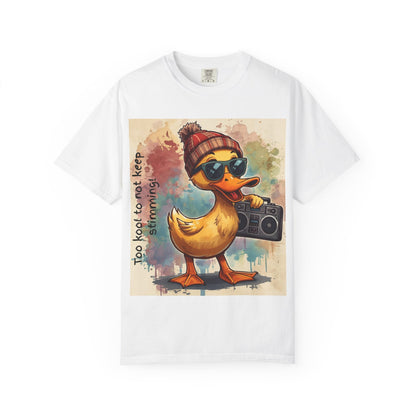 T-Shirt Cool Duck Graphic — "Too Kool to Not Keep Stimming" - Geo Rocks The 'Tism