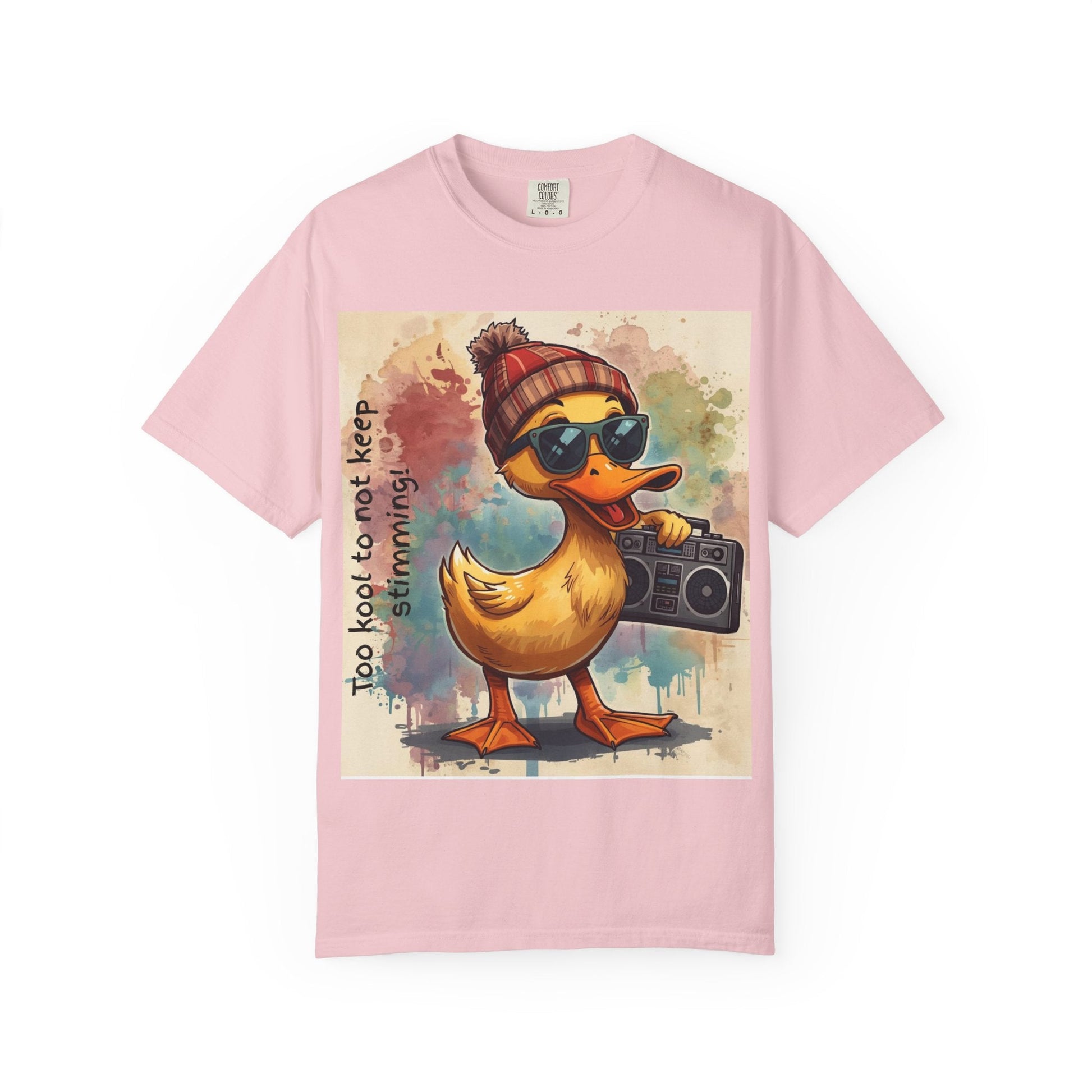 T-Shirt Cool Duck Graphic — "Too Kool to Not Keep Stimming" - Geo Rocks The 'Tism