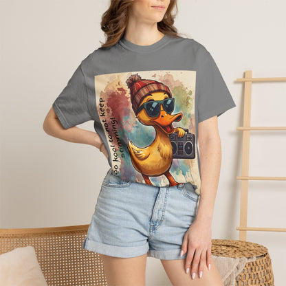 T-Shirt Cool Duck Graphic — "Too Kool to Not Keep Stimming" - Geo Rocks The 'Tism