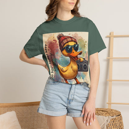 T-Shirt Cool Duck Graphic — "Too Kool to Not Keep Stimming" - Geo Rocks The 'Tism
