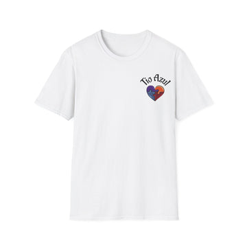 T-Shirt — "Tío Azul" Puzzle Heart Chest Logo (Latinx Pride Gift) - Geo Rocks The 'Tism