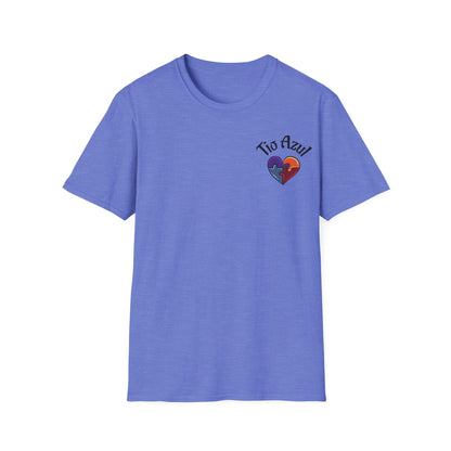 T-Shirt — "Tío Azul" Puzzle Heart Chest Logo (Latinx Pride Gift) - Geo Rocks The 'Tism