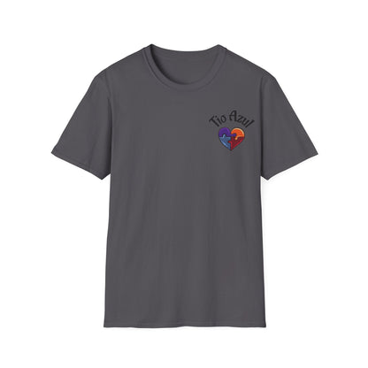 T-Shirt — "Tío Azul" Puzzle Heart Chest Logo (Latinx Pride Gift) - Geo Rocks The 'Tism