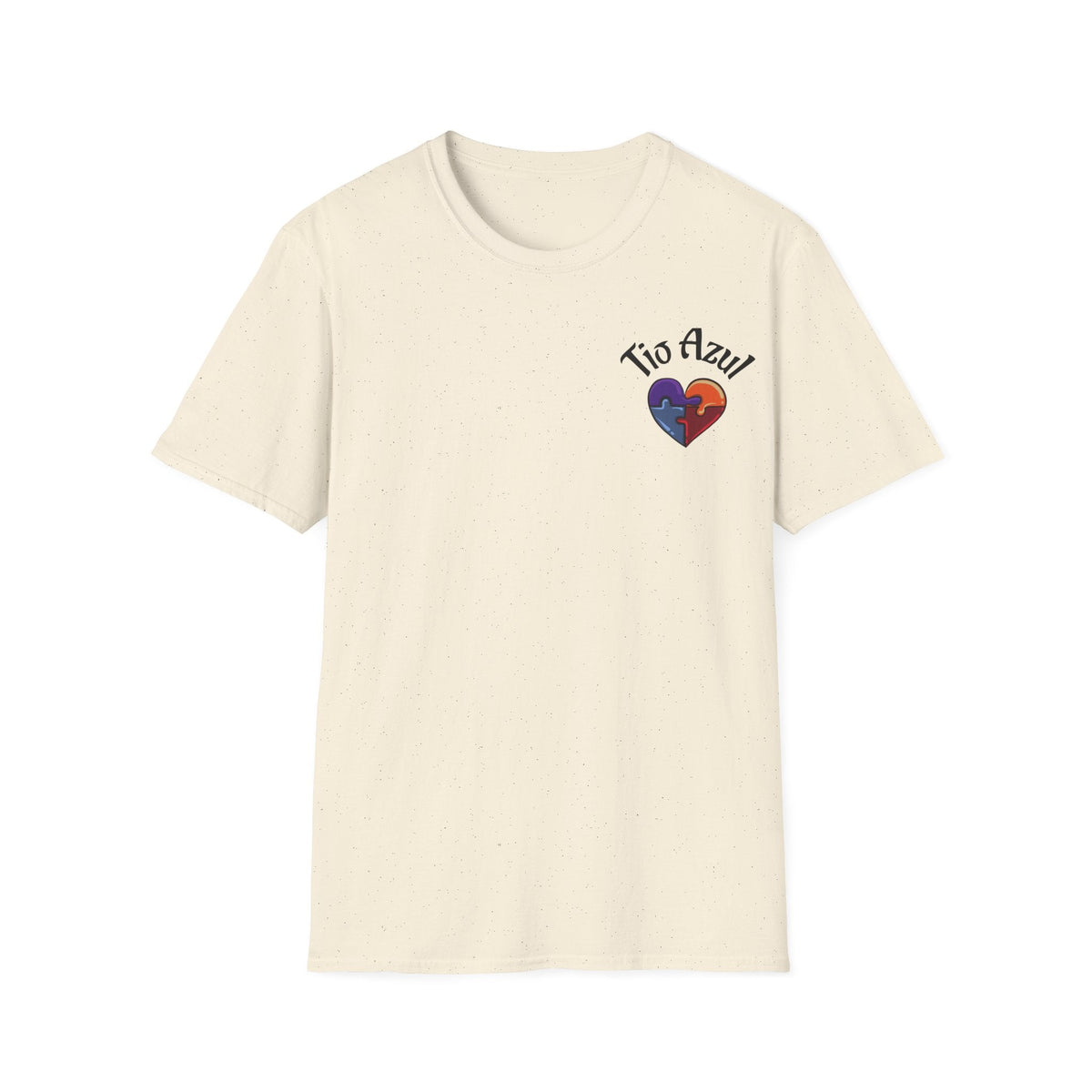 T-Shirt — "Tío Azul" Puzzle Heart Chest Logo (Latinx Pride Gift) - Geo Rocks The 'Tism