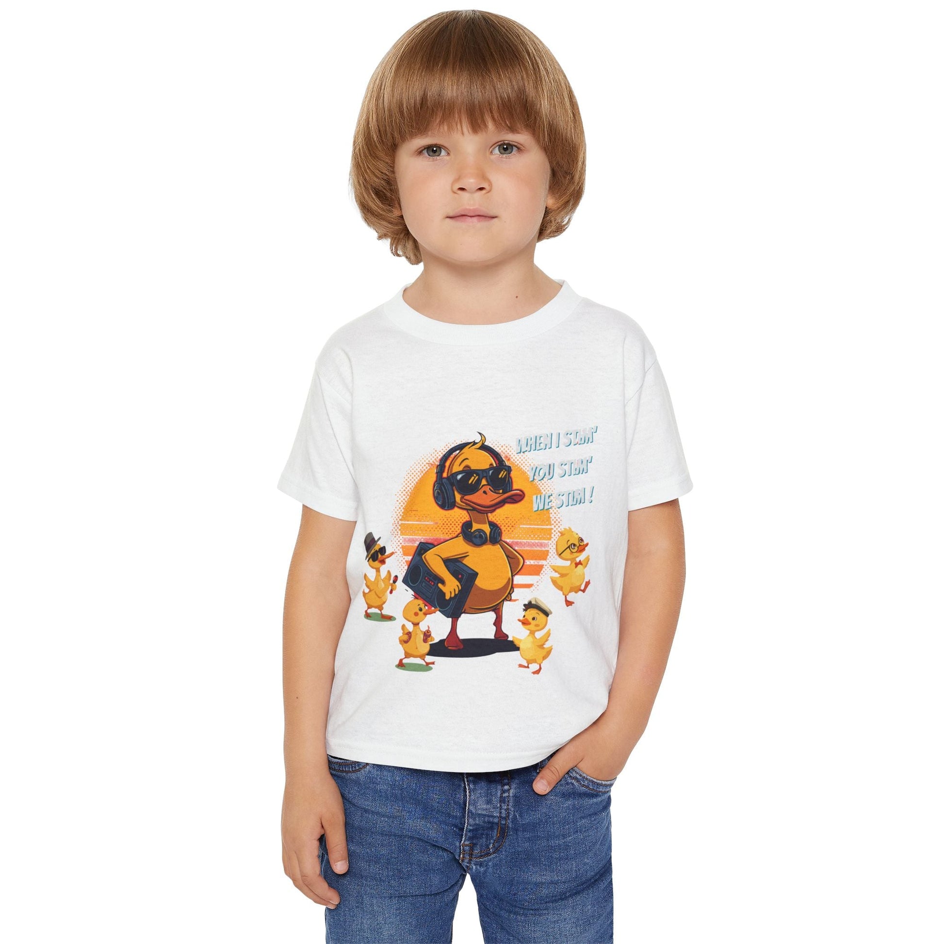 Toddler T‑Shirt — Cute Duck Family 'When I Stim You Stim We Stim' Graphic Tee - Geo Rocks The 'Tism