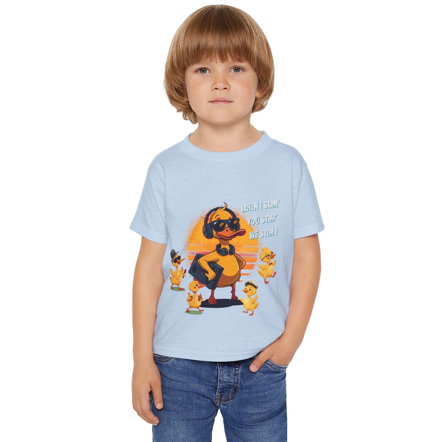 Toddler T‑Shirt — Cute Duck Family 'When I Stim You Stim We Stim' Graphic Tee - Geo Rocks The 'Tism