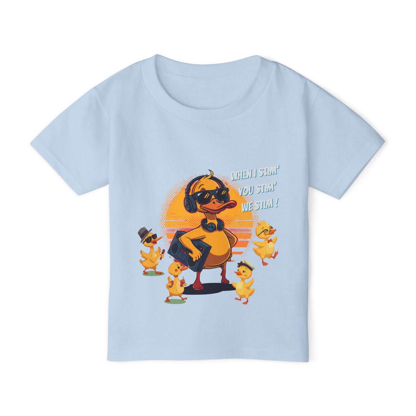 Toddler T‑Shirt — Cute Duck Family 'When I Stim You Stim We Stim' Graphic Tee - Geo Rocks The 'Tism
