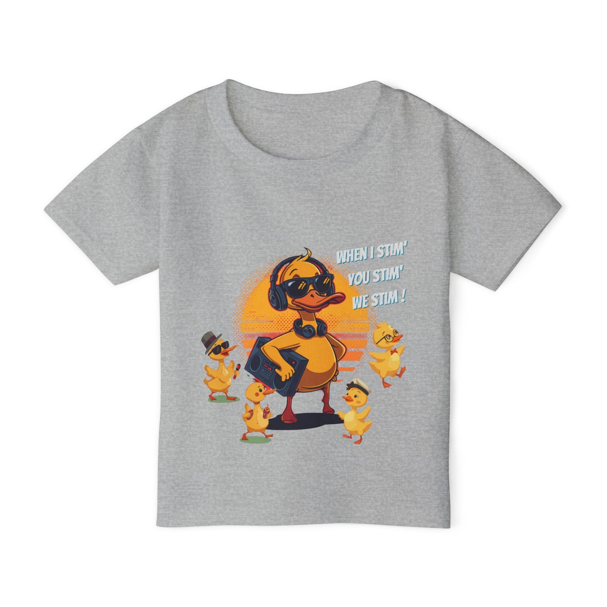 Toddler T‑Shirt — Cute Duck Family 'When I Stim You Stim We Stim' Graphic Tee - Geo Rocks The 'Tism
