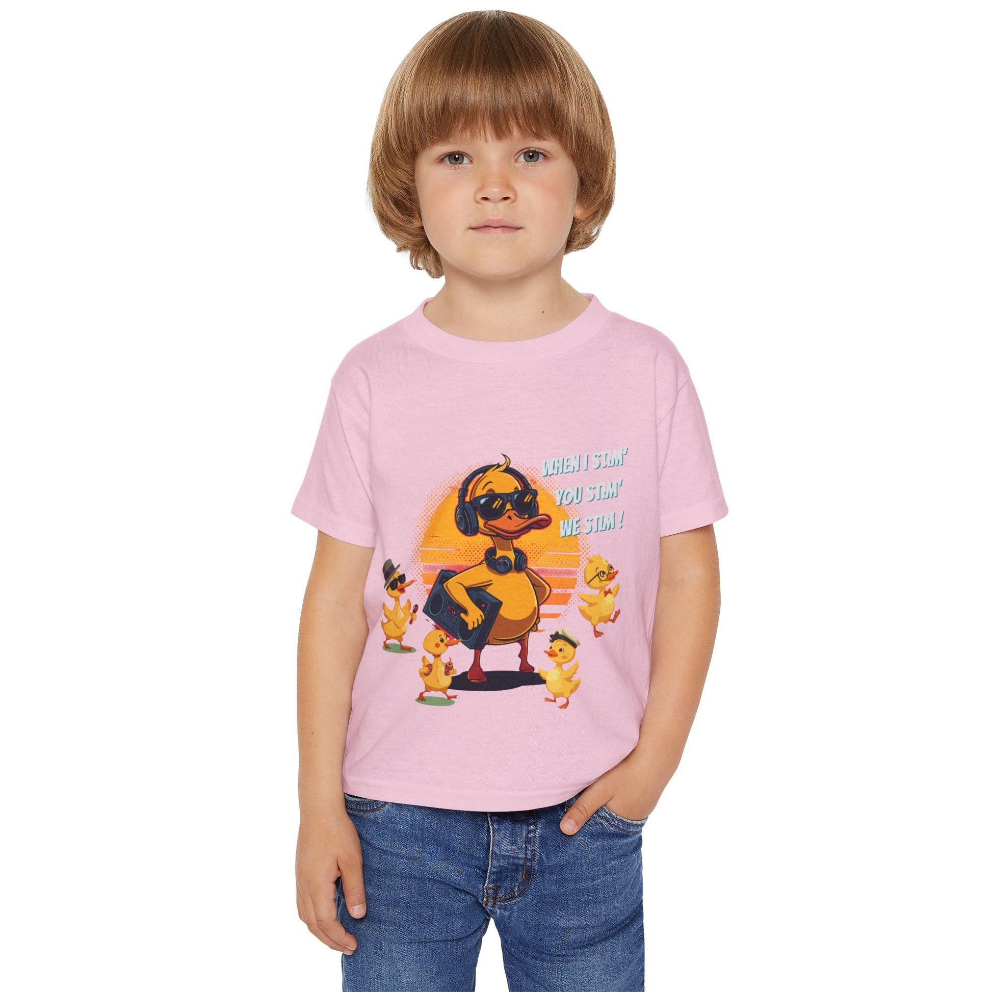 Toddler T‑Shirt — Cute Duck Family 'When I Stim You Stim We Stim' Graphic Tee - Geo Rocks The 'Tism