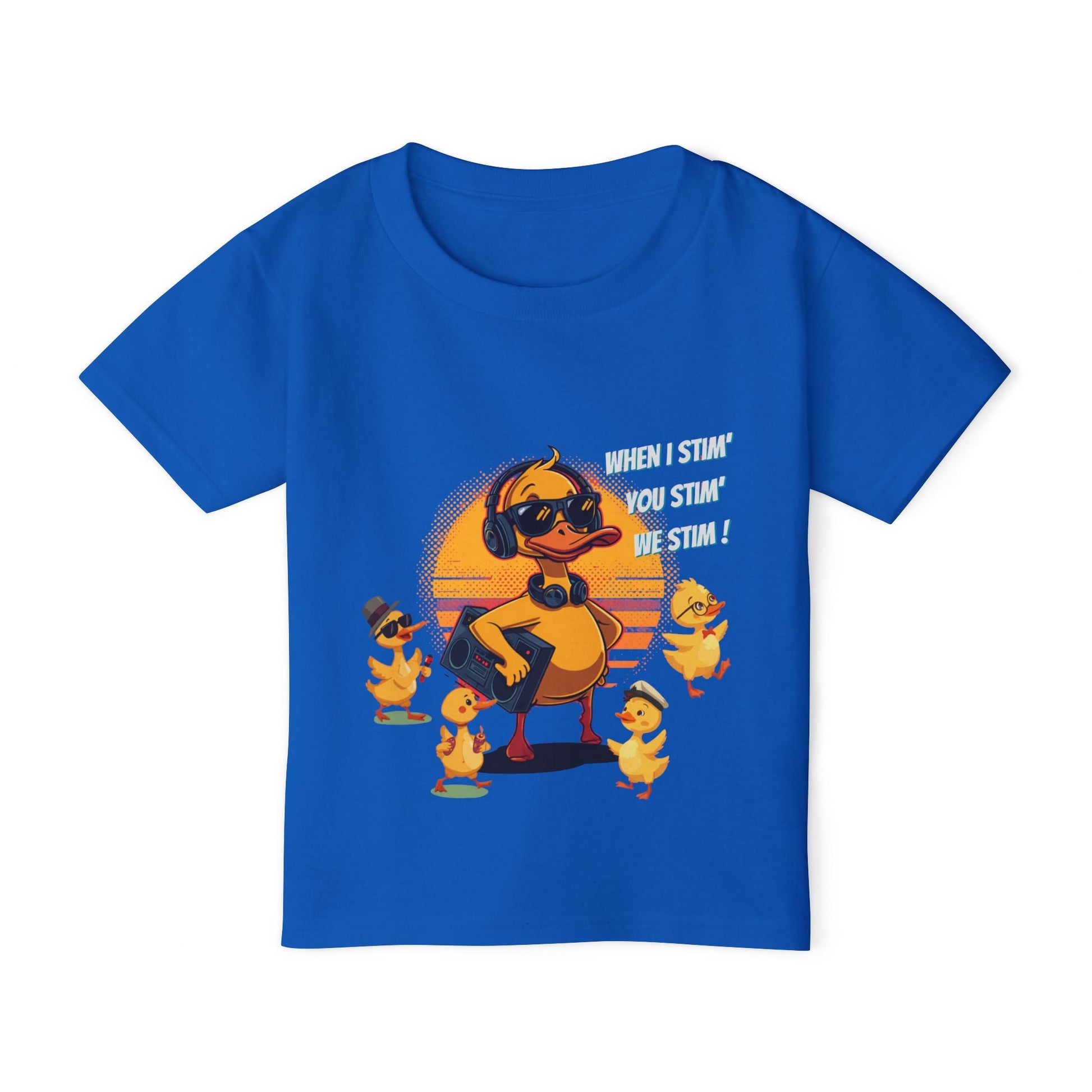 Toddler T‑Shirt — Cute Duck Family 'When I Stim You Stim We Stim' Graphic Tee - Geo Rocks The 'Tism