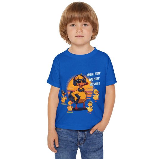 Toddler T‑Shirt — Cute Duck Family 'When I Stim You Stim We Stim' Graphic Tee - Geo Rocks The 'Tism