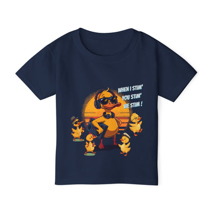 Toddler T‑Shirt — Cute Duck Family 'When I Stim You Stim We Stim' Graphic Tee - Geo Rocks The 'Tism