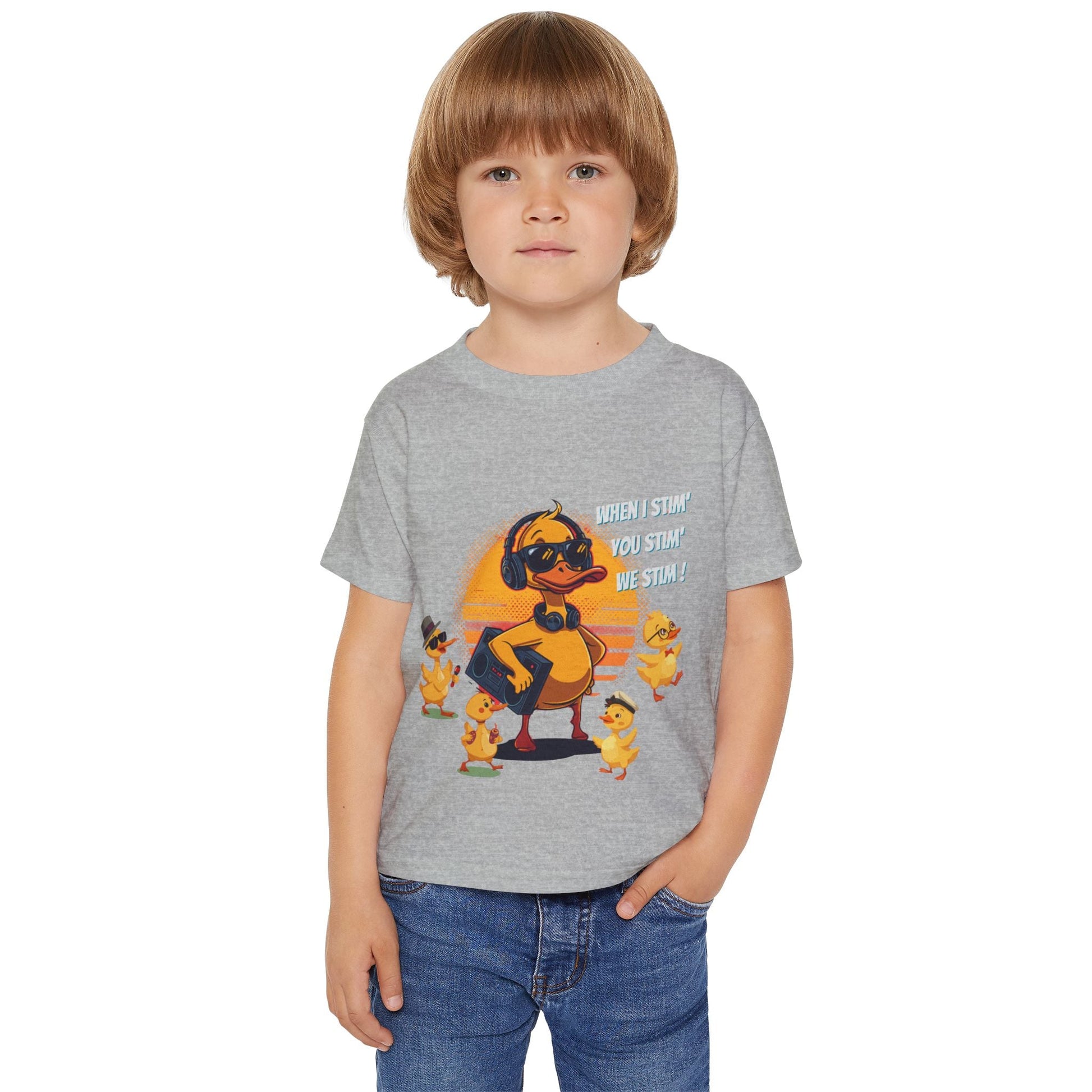 Toddler T‑Shirt — Cute Duck Family 'When I Stim You Stim We Stim' Graphic Tee - Geo Rocks The 'Tism